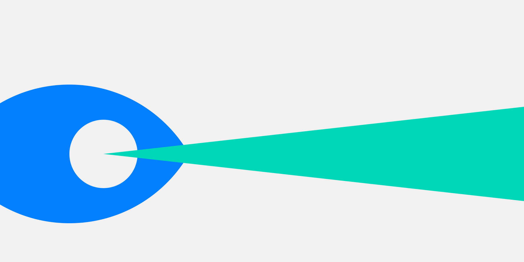 Stylistic illustration of a forecasting beam coming from an eye