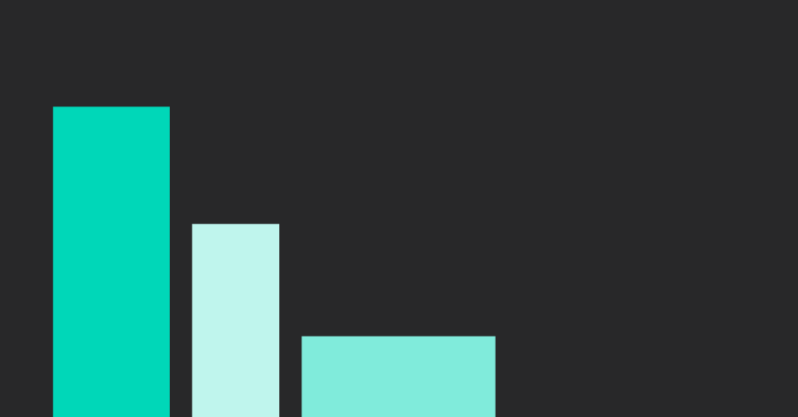 Stylistic illustration of a descending bar chart representing revenue leak