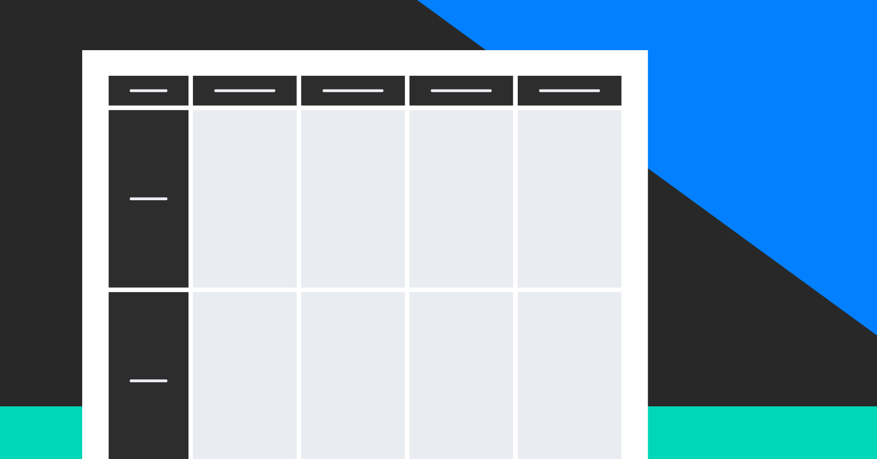 Stylistic illustration of a revenue operations worksheet